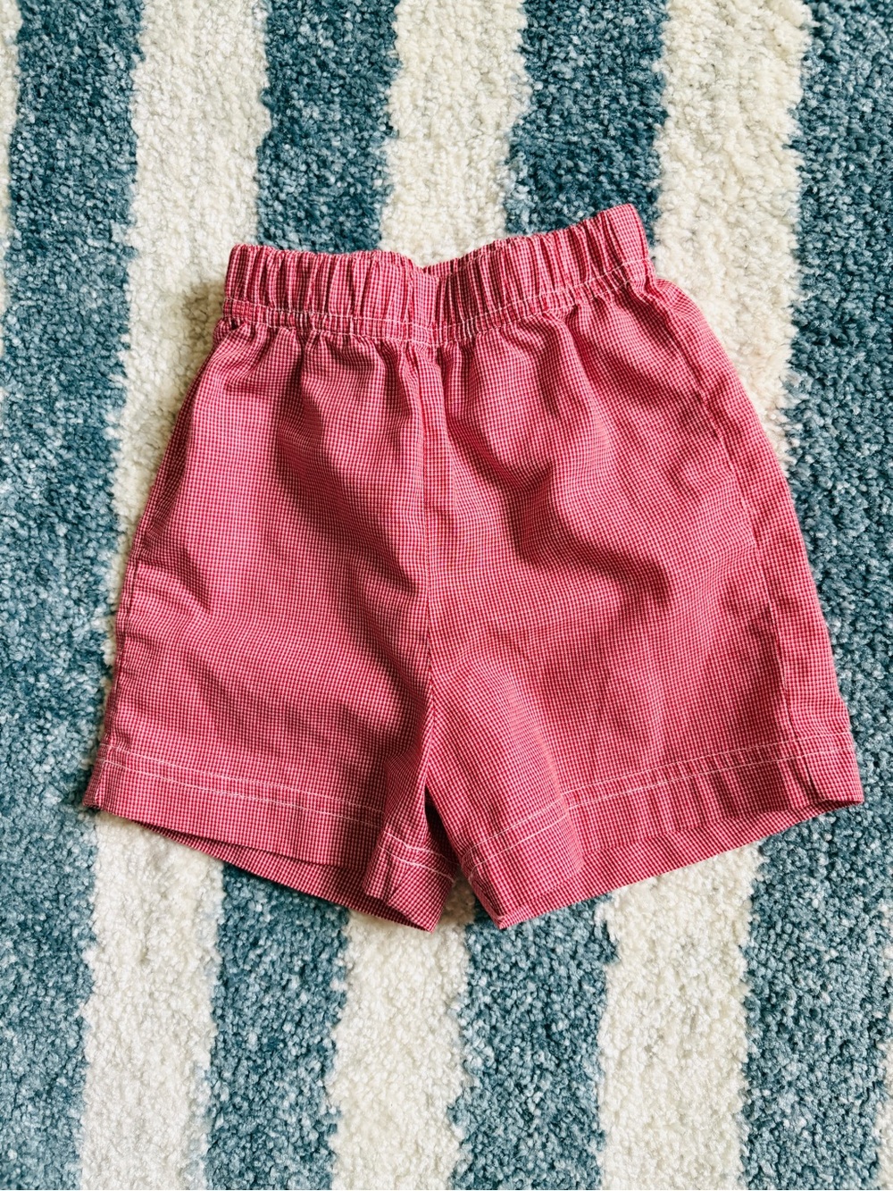 Boutique Red Checkered Elastic Waist Shorts Perfect with Smocked Shirts
